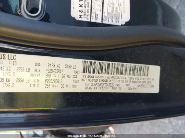 3C4PDCBG2FT743835 Dodge Journey Sxt