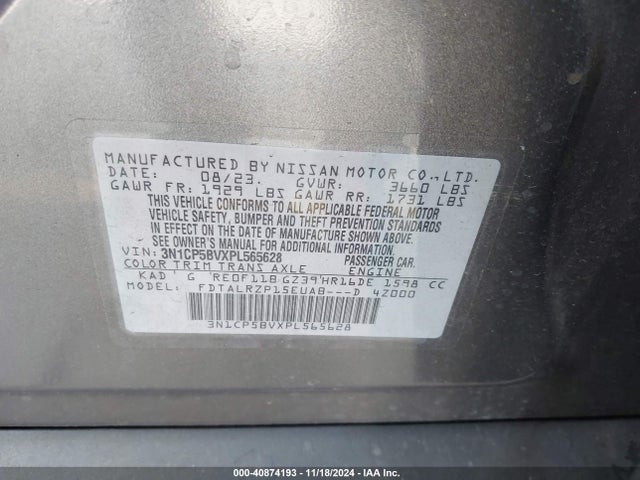 Nissan Kicks S Xtronic Cvt 2023 3N1CP5BVXPL565628 Image 9