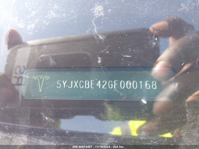 2016 TESLA MODEL X 5YJXCBE42GF000168 Photo 8