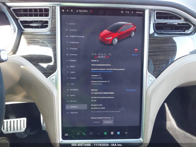 Tesla Model X 75d/p100d/p90d 2016 5YJXCBE40GF030043 Image 18