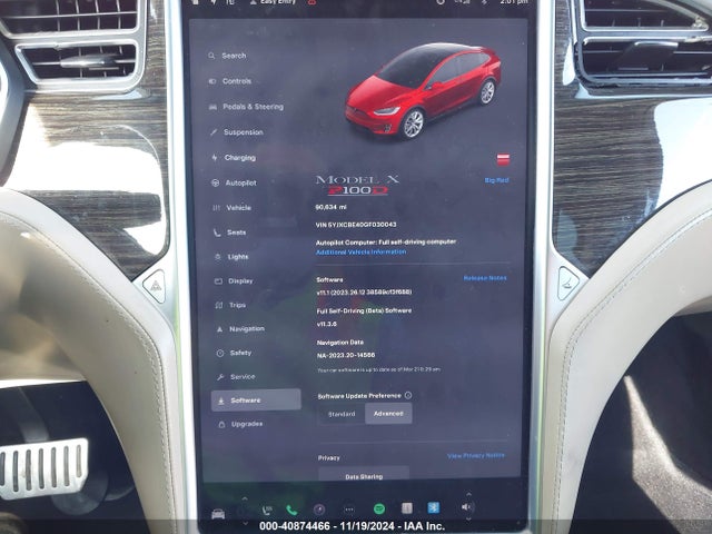2016 TESLA MODEL X 5YJXCBE40GF030043 Photo 6