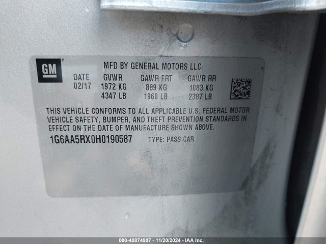 2017 CADILLAC ATS 1G6AA5RX0H0190587 Photo 8