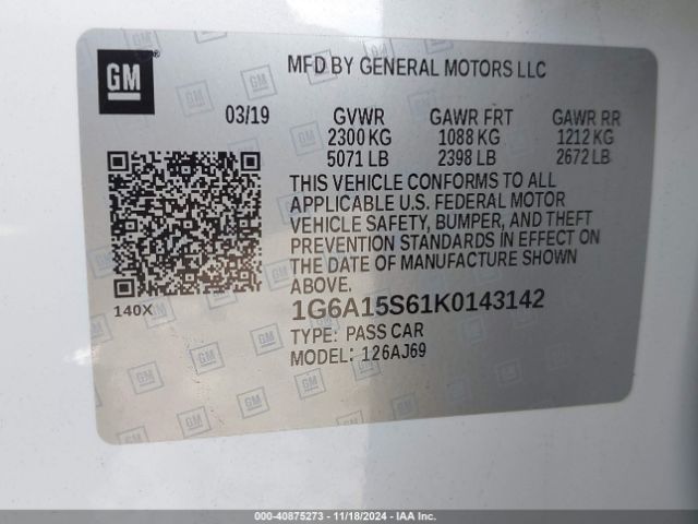 1G6A15S61K0143142 Cadillac CTS-V
