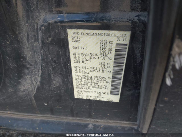 Nissan Frontier Sv 2014 1N6AD0EV5EN719605 Image 9
