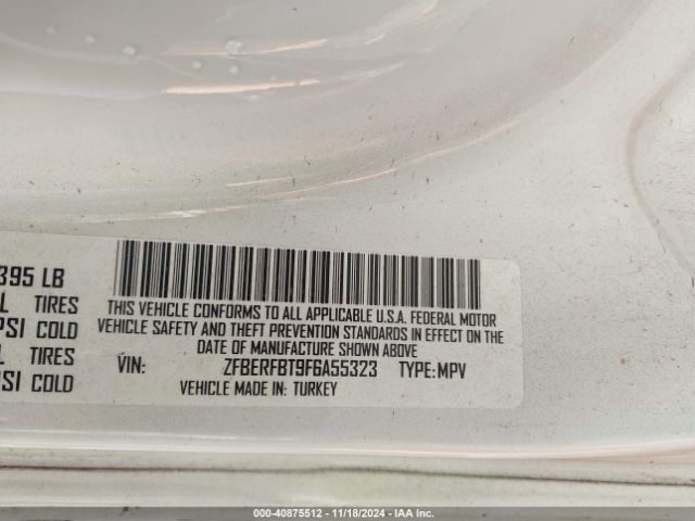 ZFBERFBT9F6A55323 RAM Promaster City Tradesman Slt
