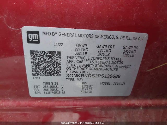 Chevrolet Blazer Awd Rs 2023 3GNKBKRS3PS130688 Image 9