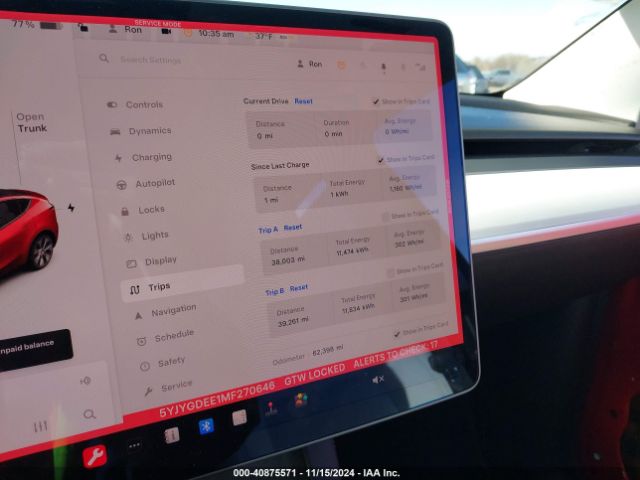 5YJYGDEE1MF270646 Tesla Model Y Long Range Dual Motor All-wheel Drive