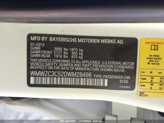 2013 MINI COUNTRYMAN WMWZC3C52DWM28496 Photo 8