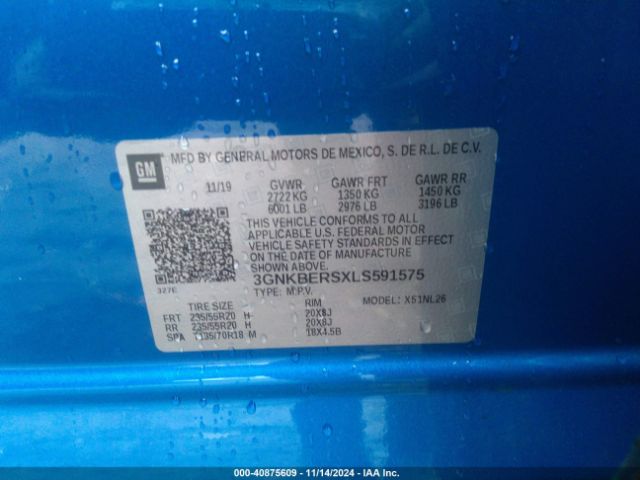 3GNKBERSXLS591575 Chevrolet Blazer Fwd Rs
