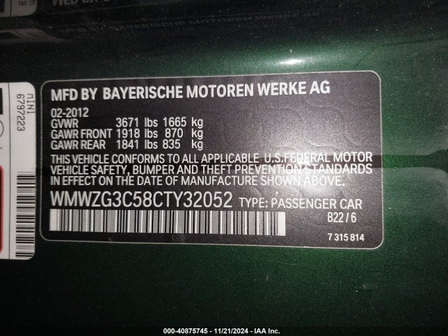 2012 MINI COOPER S CLUBMAN WMWZG3C58CTY32052 Photo 8