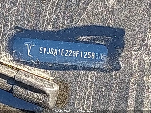 2016 TESLA MODEL S 5YJSA1E22GF125888 Photo 8
