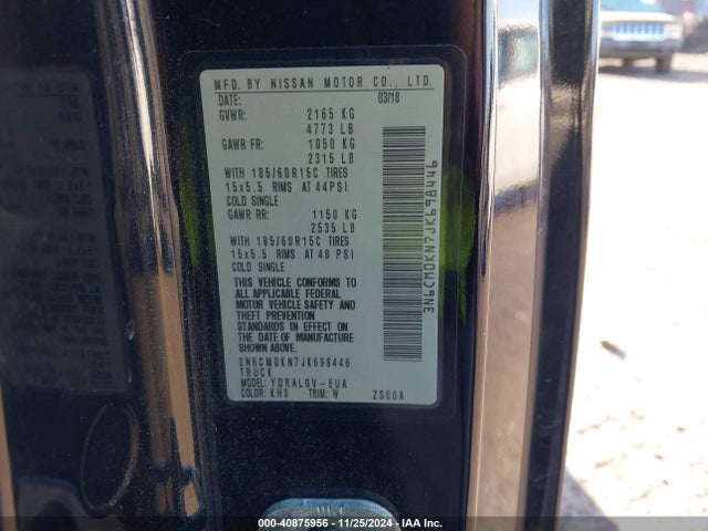 Nissan NV200 SV 2018 3N6CM0KN7JK698446 Image 9
