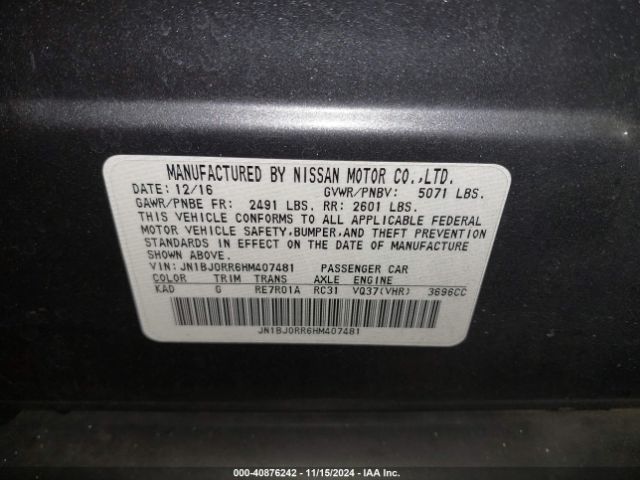 JN1BJ0RR6HM407481 Infiniti QX50