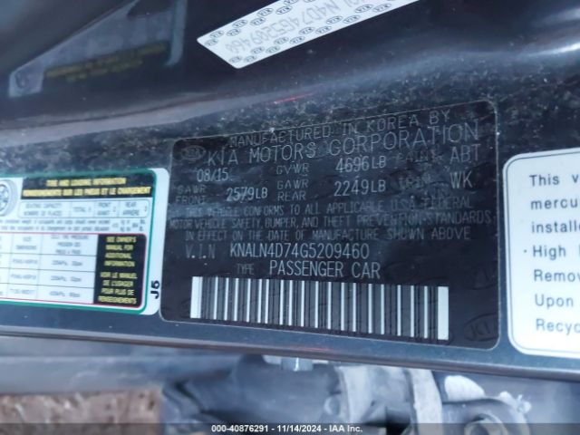 KNALN4D74G5209460 KIA Cadenza Premium