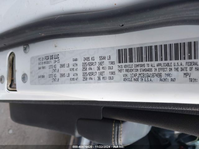 1C4PJMCB1GW187496 Jeep Cherokee Latitude
