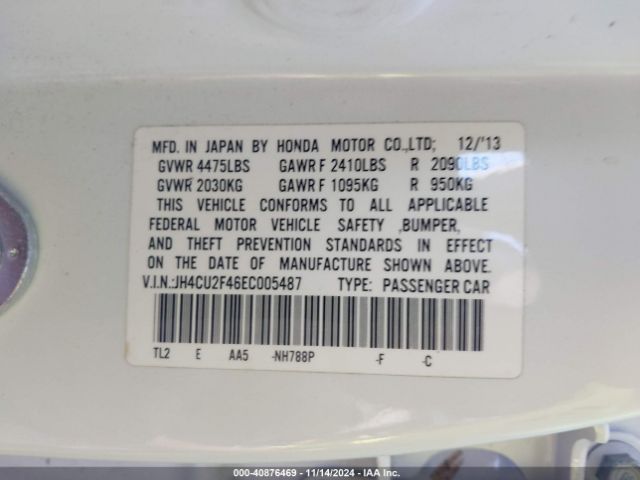 JH4CU2F46EC005487 Acura Tsx 2.4