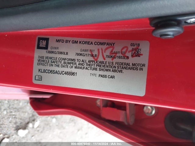 Chevrolet Spark 1lt Cvt 2018 KL8CD6SA0JC468961 Image 9