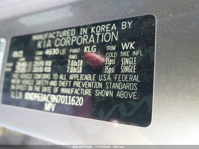 KIA Sportage Nightfall Edition 2022 KNDP63AC9N7011620 Image 9