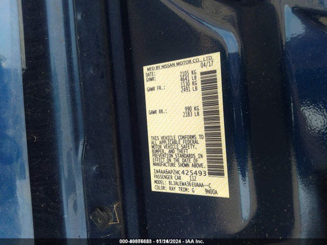 Nissan 2017 2017 1N4AA6AP2HC425493 Image 9