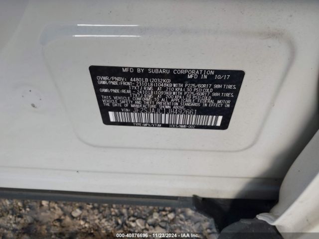 JF2SJAJC1JH492661 Subaru Forester 2.5i Limited