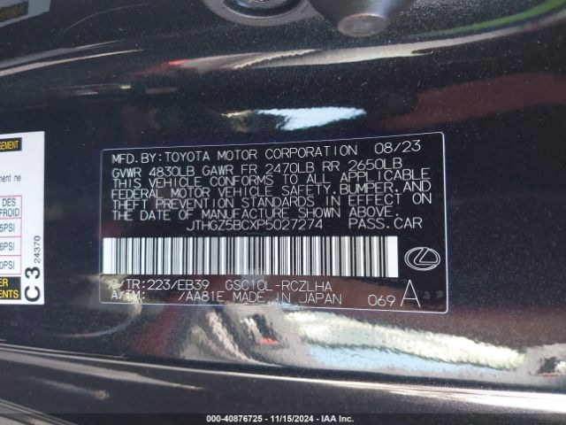 2023 LEXUS RC 350 JTHGZ5BCXP5027274 Photo 8