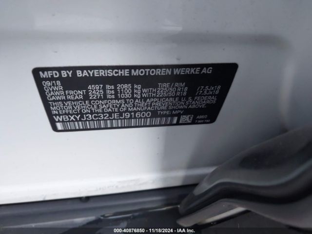 WBXYJ3C32JEJ91600 BMW X2 Sdrive28i