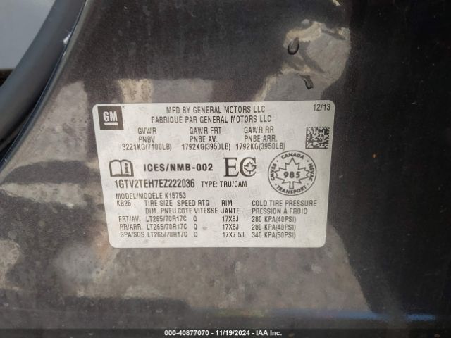 1GTV2TEH7EZ222036 GMC SIERRA 1500