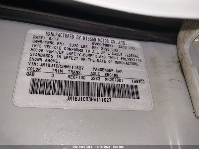 JN1BJ1CR3HW111627 Nissan Rogue Sport S