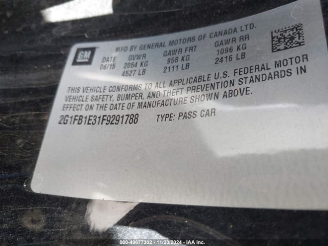 2G1FB1E31F9291788 Chevrolet Camaro 2ls