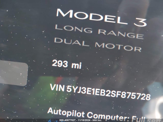2025 TESLA MODEL 3 5YJ3E1EB2SF875728 Photo 6