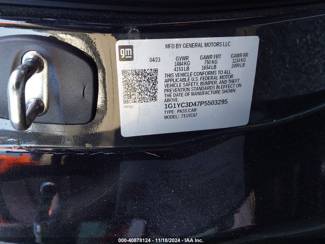 1G1YC3D47P5503295 Chevrolet Corvette Stingray Rwd  3lt