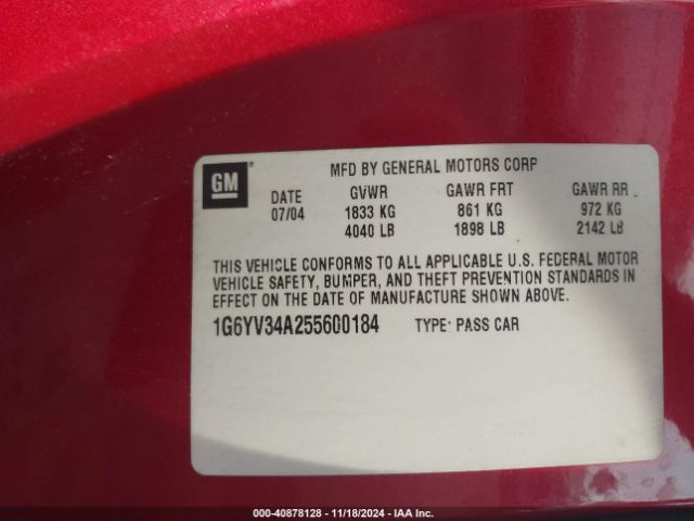 2005 CADILLAC XLR 1G6YV34A255600184 Photo 8