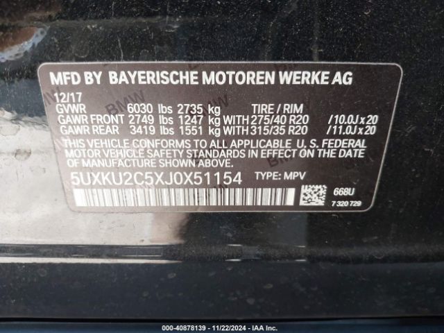 5UXKU2C5XJ0X51154 BMW X6 Xdrive35i