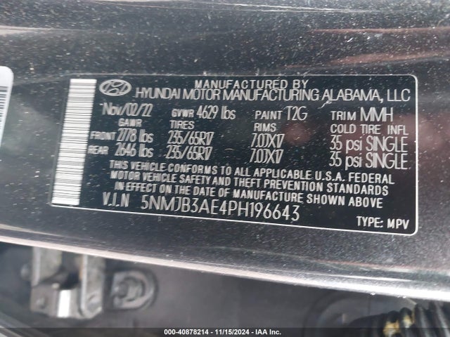 Hyundai TUCSON SEL 2023 5NMJB3AE4PH196643 Image 9