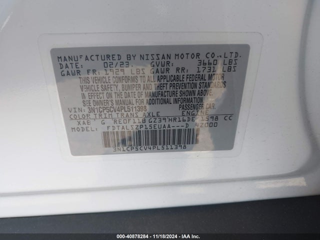 Nissan Kicks Sv Xtronic Cvt 2023 3N1CP5CV4PL511398 Image 9