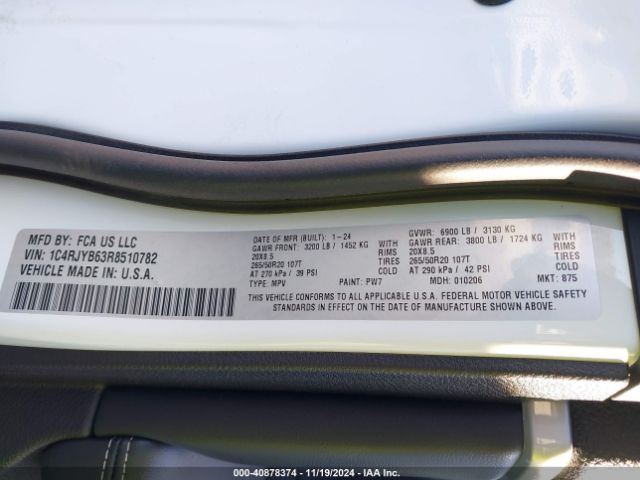 2024 JEEP GRAND CHEROKEE 4XE 1C4RJYB63R8510782 Photo 8