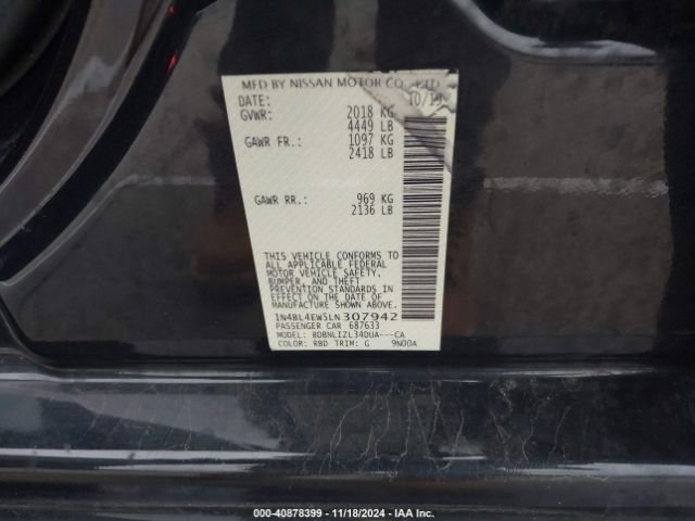 1N4BL4EW5LN307942 Nissan Altima Sl Intelligent Awd
