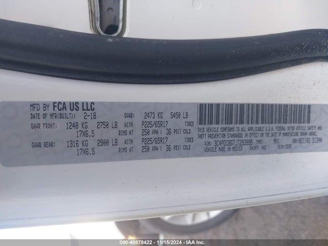 Dodge Journey Sxt 2018 3C4PDCBG7JT293995 Image 9