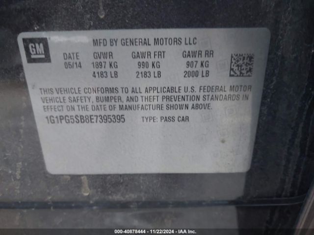 1G1PG5SB8E7395395 Chevrolet CRUZE LTZ