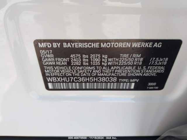 WBXHU7C36H5H38038 BMW X1 Sdrive28i