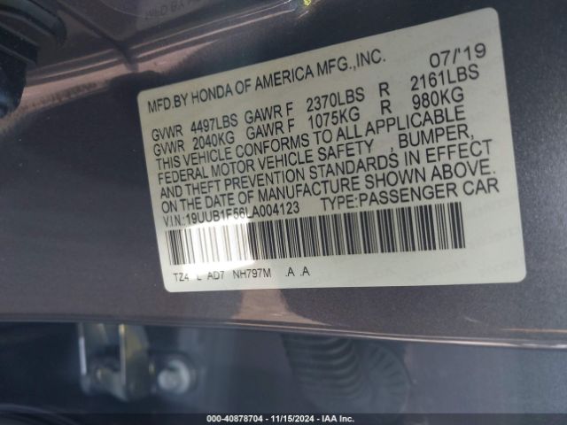 19UUB1F56LA004123 Acura Tlx Tech Package