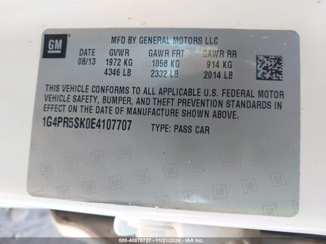 1G4PR5SK0E4107707 Buick Verano Convenience Group