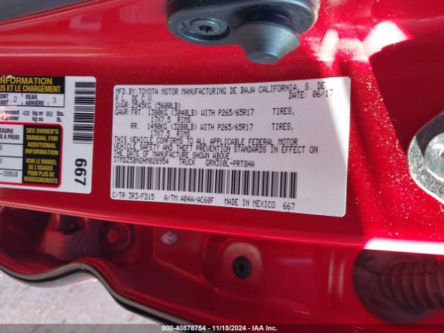 3TMDZ5BN2HM028954 Toyota Tacoma Trd Sport