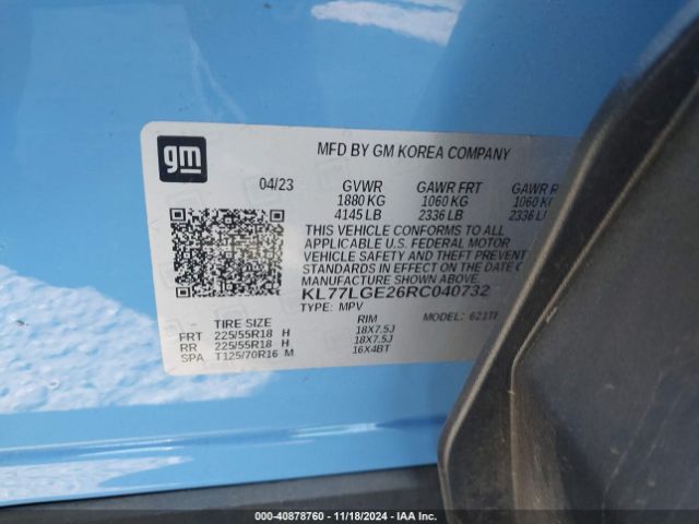 KL77LGE26RC040732 Chevrolet Trax Fwd 1rs