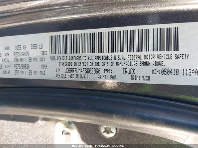 1C6RR7LM4FS682860 RAM 1500 Lone Star