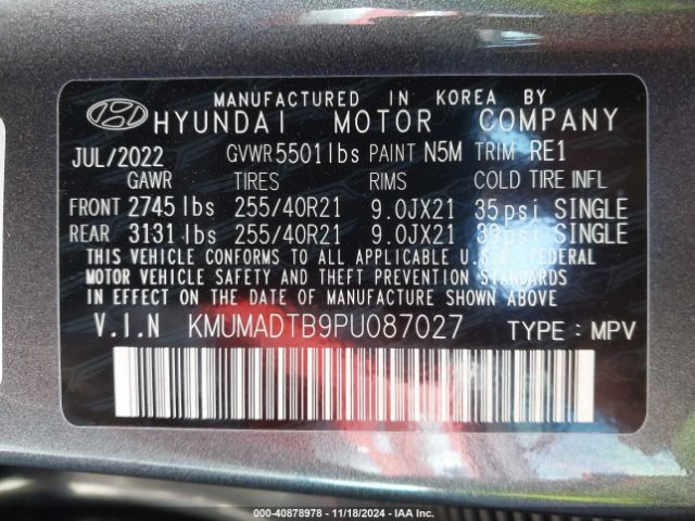 KMUMADTB9PU087027 Genesis Gv70 2.5t Awd