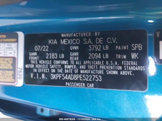 KIA Forte Gt-line 2023 3KPF54AD8PE522753 Image 9