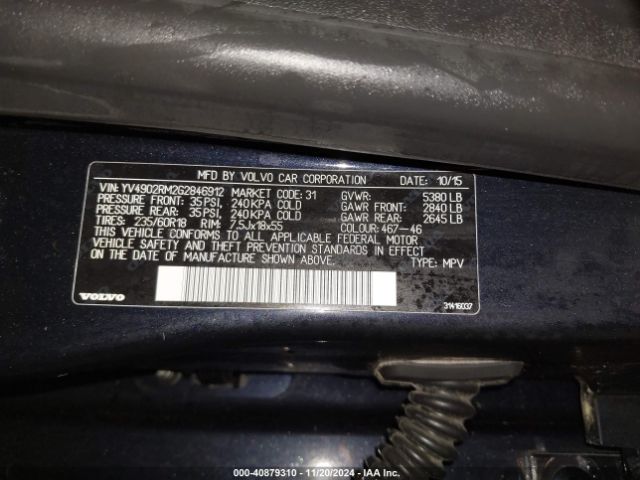 YV4902RM2G2846912 Volvo Xc60 T6 Platinum