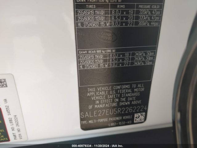 SALE27EU5R2262224 Land Rover Defender 110 P400 X-dynamic Se