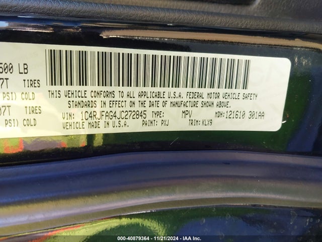 1C4RJFAG4JC272845 Jeep Grand Cherokee Altitude 4x4